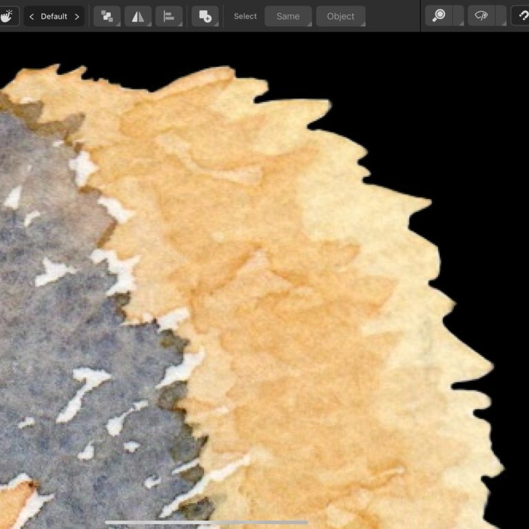 Abstract watercolour texture featuring shades of blue and tan against a dark background.
